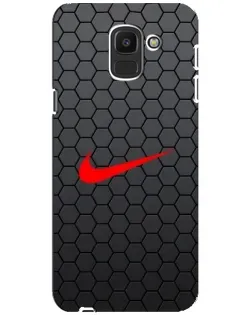 Чохол для Samsung Galaxy J6 2018 (J600F) з картинкою «Nike — карбонова сітка»