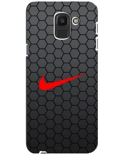 Чехол для Samsung Galaxy J6 2018 (J600F) с картинкой «Nike — карбоновая сетка»