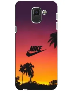 Чехол для Samsung Galaxy J6 2018 (J600F) с картинкой «Nike на закате солнца»