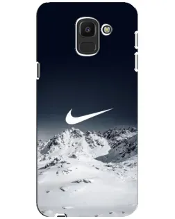 Чехол для Samsung Galaxy J6 2018 (J600F) с картинкой «Nike — зимние горы»