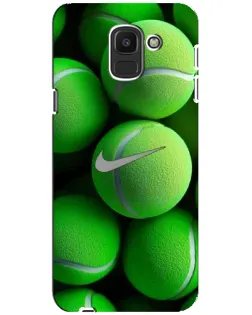 Чехол для Samsung Galaxy J6 2018 (J600F) с картинкой «Теннисные мячи Найк»