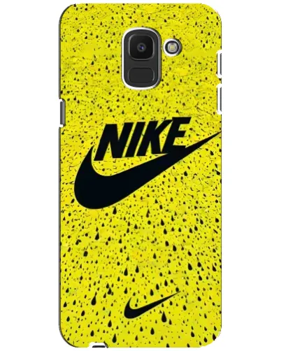 Чехол для Samsung Galaxy J6 2018 (J600F) с картинкой «Желтый текстурный Nike»