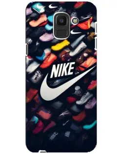Чехол для Samsung Galaxy J6 2018 (J600F) с картинкой «Коллекция кроссовок Nike»