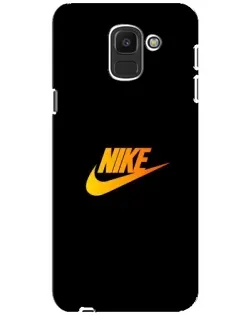 Чехол для Samsung Galaxy J6 2018 (J600F) с картинкой «Золотой логотип Nike»