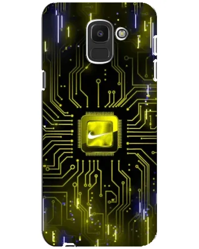 Чехол для Samsung Galaxy J6 2018 (J600F) с картинкой «Nike — золотая искра»