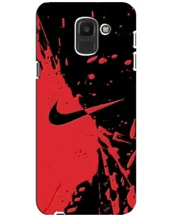 Чохол для Samsung Galaxy J6 2018 (J600F) з картинкою «Червоні бризки Nike»