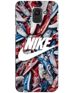 Чехол для Samsung Galaxy J6 2018 (J600F) с картинкой «Космический Nike Blue»