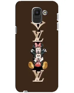 Чехол для Samsung Galaxy J6 2018 (J600F) с картинкой «LV и Микки Маус»