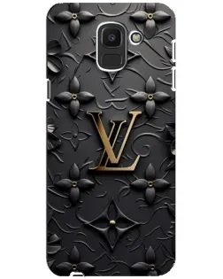 Чехол для Samsung Galaxy J6 2018 (J600F) с картинкой «Кожаная текстура LV»