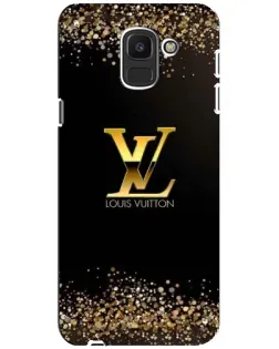 Чехол для Samsung Galaxy J6 2018 (J600F) с картинкой «LV — золотые искры»