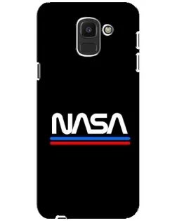 Чохол для Samsung Galaxy J6 2018 (J600F) з картинкою «NASA — класика Red Blue»