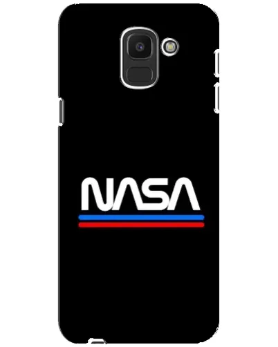 Чехол для Samsung Galaxy J6 2018 (J600F) с картинкой «NASA — классика Red Blue»