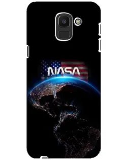 Чехол для Samsung Galaxy J6 2018 (J600F) с картинкой «Земля из космоса NASA»