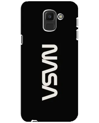 Чехол для Samsung Galaxy J6 2018 (J600F) с картинкой «NASA — вертикальный логотип»