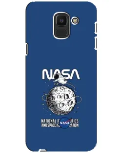 Чехол для Samsung Galaxy J6 2018 (J600F) с картинкой «NASA — лунная миссия»