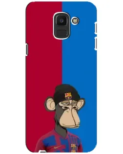 Чехол для Samsung Galaxy J6 2018 (J600F) с картинкой «Bored Ape — фанат Барсы»