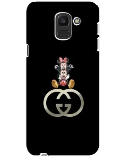 Чехол для Samsung Galaxy J6 2018 (J600F) с картинкой «Минни Маус на лого»