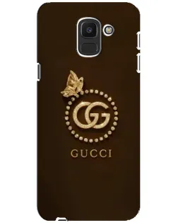 Чехол для Samsung Galaxy J6 2018 (J600F) с картинкой «Gucci — золотая бабочка»
