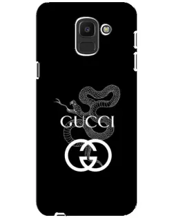 Чехол для Samsung Galaxy J6 2018 (J600F) с картинкой «Gucci — серебряная змея»