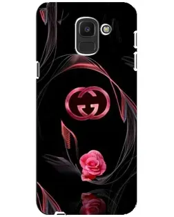 Чехол для Samsung Galaxy J6 2018 (J600F) с картинкой «Gucci — неоновая роза»