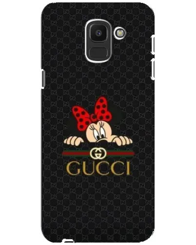 Чехол для Samsung Galaxy J6 2018 (J600F) с картинкой «Минни Маус Gucci — черный»