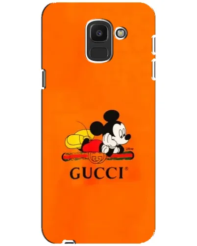 Чехол для Samsung Galaxy J6 2018 (J600F) с картинкой «Микки Маус Gucci — оранж»