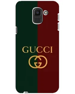 Чехол для Samsung Galaxy J6 2018 (J600F) с картинкой «Gucci — темно-зеленый градиент»