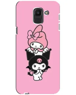 Чохол для Samsung Galaxy J6 2018 (J600F) з картинкою «Тріо My Melody та Kuromi»