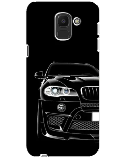 Чехол для Samsung Galaxy J6 2018 (J600F) с картинкой «Темный силуэт BMW»