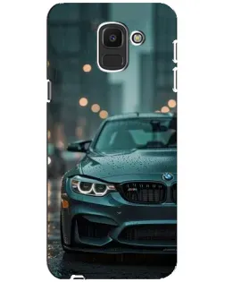 Чехол для Samsung Galaxy J6 2018 (J600F) с картинкой «BMW в огнях города»