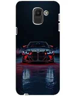 Чехол для Samsung Galaxy J6 2018 (J600F) с картинкой «BMW на мокрой дороге»