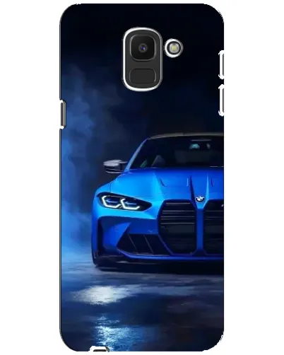 Чехол для Samsung Galaxy J6 2018 (J600F) с картинкой «Голубая BMW M4»