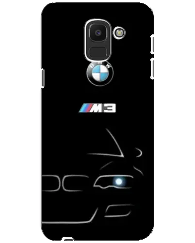 Чехол для Samsung Galaxy J6 2018 (J600F) с картинкой «Минималистичный принт BMW M3»