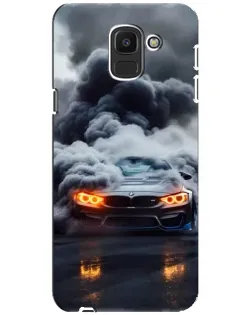 Чехол для Samsung Galaxy J6 2018 (J600F) с картинкой «BMW в дыму»