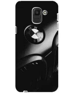Чехол для Samsung Galaxy J6 2018 (J600F) с картинкой «Эмблема BMW — макро»