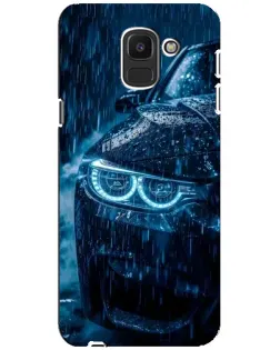 Чехол для Samsung Galaxy J6 2018 (J600F) с картинкой «BMW под дождем»