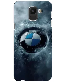 Чехол для Samsung Galaxy J6 2018 (J600F) с картинкой «Логотип BMW — лед»