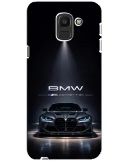 Чехол для Samsung Galaxy J6 2018 (J600F) с картинкой «BMW сквозь ночной город»