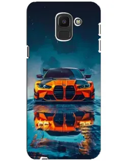 Чехол для Samsung Galaxy J6 2018 (J600F) с картинкой «BMW — золотая эмблема»