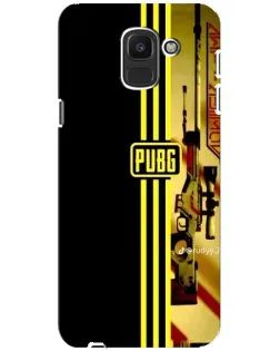 Чехол для Samsung Galaxy J6 2018 (J600F) с картинкой «PUBG — камуфляжный шлем»