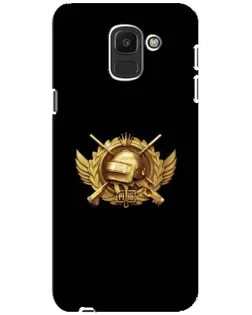 Чехол для Samsung Galaxy J6 2018 (J600F) с картинкой «PUBG — оранжевый градиент»
