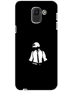 Чехол для Samsung Galaxy J6 2018 (J600F) с картинкой «PUBG — белый шлем»