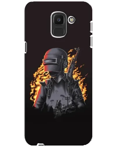 Чехол для Samsung Galaxy J6 2018 (J600F) с картинкой «PUBG — огненный силуэт» Чехол для Samsung Galaxy J6 2018 (J600F) с картинкой «PUBG — огненный силуэт»