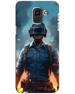 Чехол для Samsung Galaxy J6 2018 (J600F) с картинкой «PUBG — реалистичный герой»