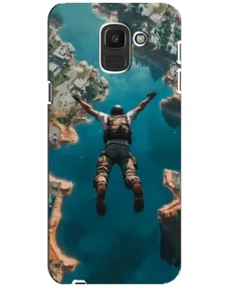 Чехол для Samsung Galaxy J6 2018 (J600F) с картинкой «PUBG — свободное падение»