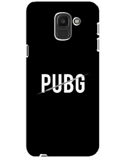 Чехол для Samsung Galaxy J6 2018 (J600F) с картинкой «PUBG — белый логотип»