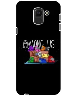 Чехол для Samsung Galaxy J6 2018 (J600F) с картинкой «Логотип Among Us»