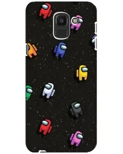 Чехол для Samsung Galaxy J6 2018 (J600F) с картинкой «Космический паттерн Among Us»