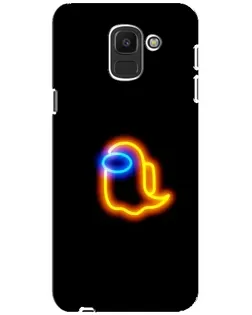 Чехол для Samsung Galaxy J6 2018 (J600F) с картинкой «Among Us неоновое сияние»