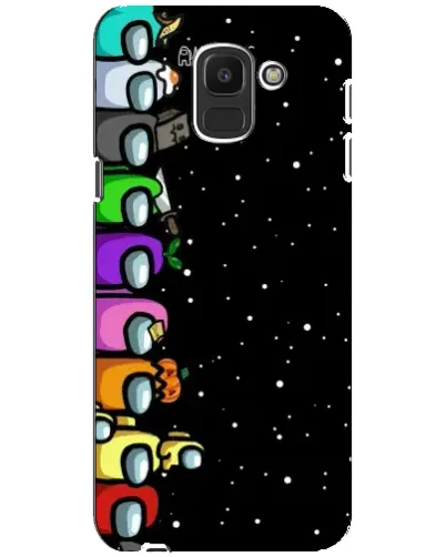 Чехол для Samsung Galaxy J6 2018 (J600F) с картинкой «Команда Among Us»